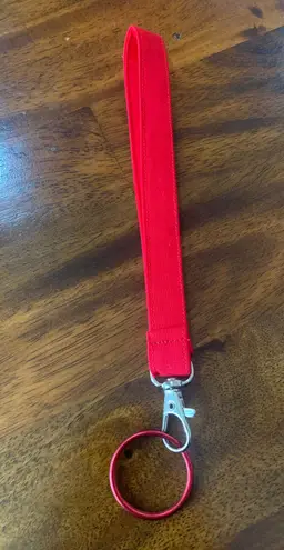 Homemade Red Wrist Lanyard