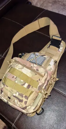 Desert Camo Crossbody Bag Brown