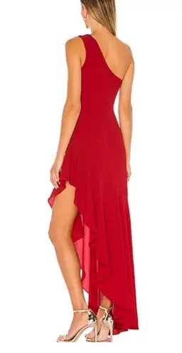 NBD COPY -  Red One Shoulder Asymmetrical Dress Medium