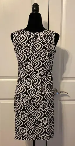 Enfocus Studio sleeveless black & white dress Small