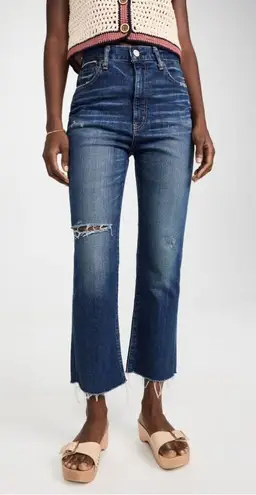 MOUSSY VINTAGE MV Rhode Cropped Flare Jeans Size 25 Blue