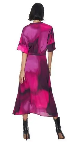 The Kit. Cobie Shirtdress Love Haze Lightweight Crepe Button Down Pink Sz 10 Md