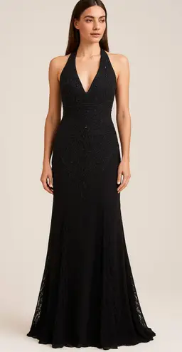 Sue Wong Vtg Nocturne Womens Black Beaded Babydoll Maxi Dress 4 Whimsigoth Y2k