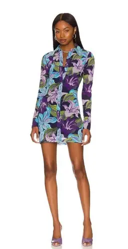 Song of Style Gianna Mini Dress in Kanha Floral Multi Purple