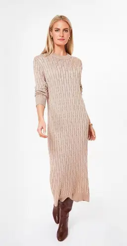 Tuckernuck Gold Cable Knit Midi Dress Size M