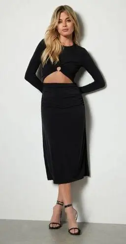 Dynamite KGMTL EDIT | Long Sleeve Front Ring Midi Dress Size Small
