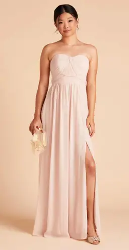 Birdy Grey NWT  Grace Chiffon Pale Blush Pink Convertible Bridesmaid Dress