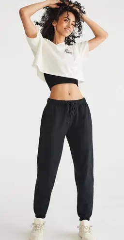 Aeropostale Slouchy High-Waisted Cinched Sweatpants