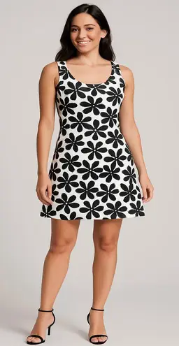 5th & Love 5 & Love Black and White Floral Dress Small