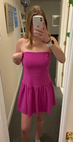 She & Sky Pink Strapless Mini Cocktail Dress