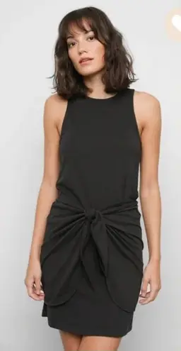 Rails Brie XL Black Sleeveless Knit Dress Twist Front Tie Detail Formal Career