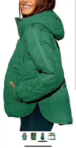 Amazon Orange Pullover Puffer Jacket