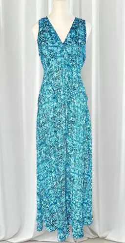 Derek Lam for Design Nation Blue Abstract Print Maxi Dress - Size M