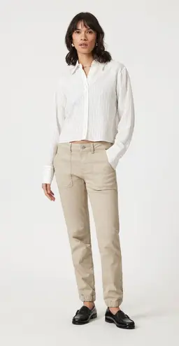 Mavi ivy Midrise Slim Cargo Jogger Pants Sz 26/28 Tan