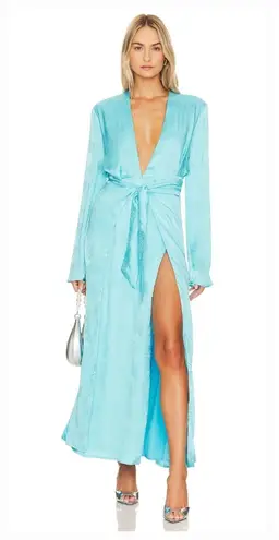 Camila Coelho Millie Maxi Dress in Bright Blue XS