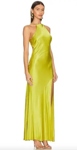 Bec & Bridge Teresa Halter Strappy Maxi Dress Wasabi Green Womens Size 10