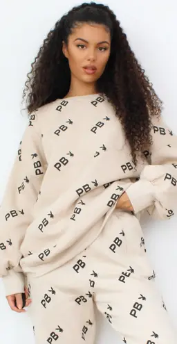 Missguided Playboy x Stone Oversized Sweatshirt Tan Size L 48 52 Off Retail New With Tags From ryahhg
