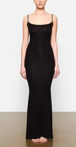 SKIMS Black Lounge Soft Maxi Dress