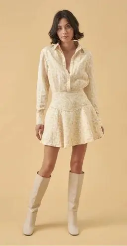 MON RENN BANKS PRINT MINI DRESS