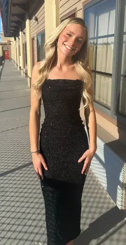 Altar'd State Black Sparkly Dress