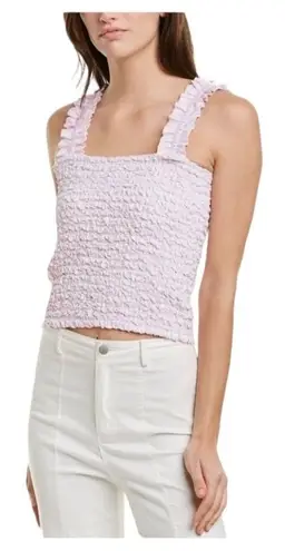 Revolve Petersyn‎ x  Smocked Tami Tank Top Striped Melon Orange Size Large New - Image 1