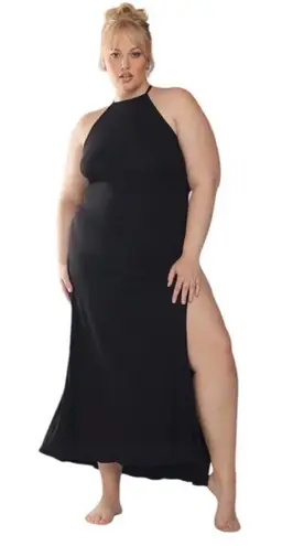 Savage X Fenty Rib Essentials Maxi Slip Black Caviar Sz XL