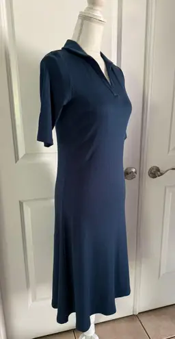 Elie Tahari Ellie Tahari Ribbed Knit Pima Cotton-Blend Polo Dress