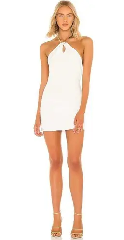 The Bar  Liam Chain Dress in Coconut White 2 New Womens Mini Backless