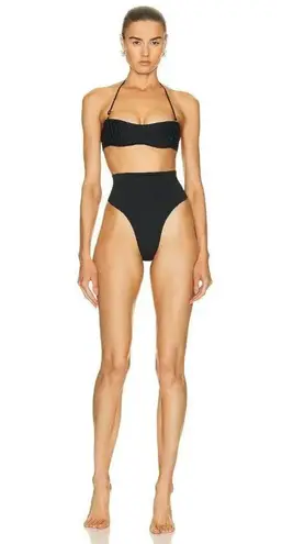 MUGLER Corset Bikini Top in Black 38 New Womens Swim Suit Travel Bag Size undefined