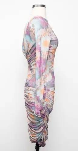 Rotate. NWOT. Ulla Ruched Long Sleeve Dress Purple Size 0