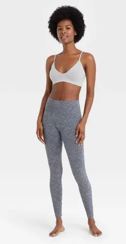 Colsie Women's Ribbed Leggings Gray Cotton Stretch Pull