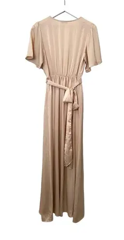 Baltic Born  Natural Sicily Satin Maxi Dress Size Medium