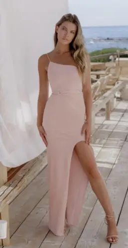 Nookie NWT Lust One Shoulder Gown in Blush