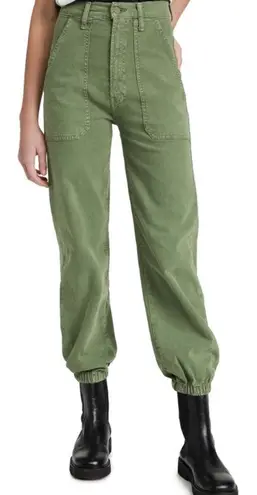 Mother Denim The Ripper Patch Springy Ankle Pants Size 27 Green