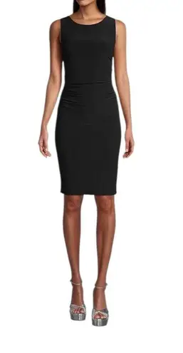 Norma Kamali Sleeveless Shirred Waist Dress Black Size XL NWT Minimalist Career