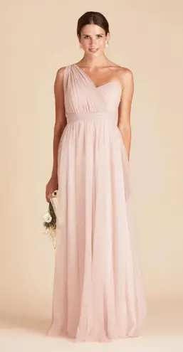 Birdy Grey NWT  Christina Convertible Vintage Blush Pink Tulle Maxi Dress