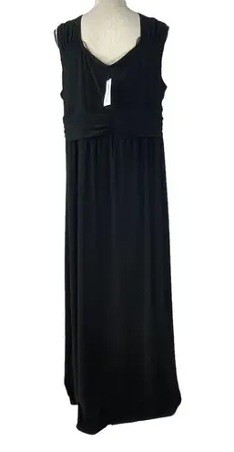 Ny Collection 2X-Large Maxi A-Line Dress Sleeveless Stretch Empire Waist V-Neck