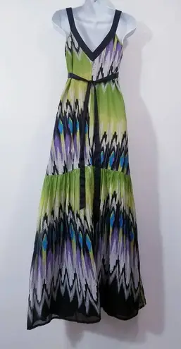 Bebe  Midriff Printed Maxi Dress