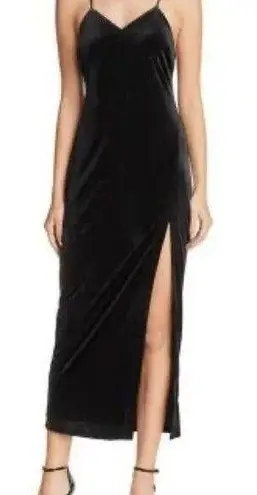 Bardot Raven Velvet Crisscross Back Straps Midi Cami Dress Black Women's 4 / XS