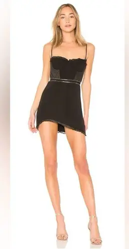 H:ours Hours by Revolve El Dorado Gold Glitter Black Mesh Mini Party Clubwear Dress S