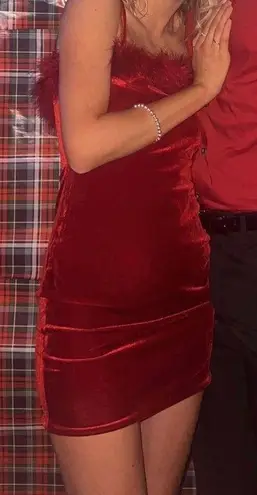 Red Velvet Cocktail Dress