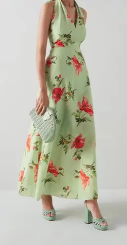LK Bennett Kristen Pistachio Poppy Print
Cotton