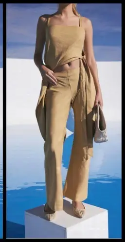 Cult Gaia ππ Este Top ~ Linen Blend Wicker Small S NWT