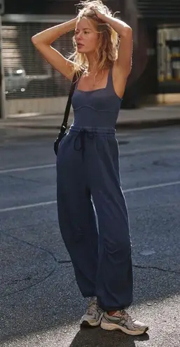 NEW Free People FP Movement Women's Inbound Onesie Midnight Navy Size XL NWT Blue