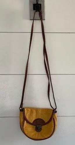 American Eagle  Yellow Vegan Leather Crossbody