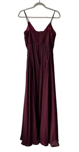 Birdy Grey Kaia Burgundy Chiffon Bridesmaid Dress Sz M