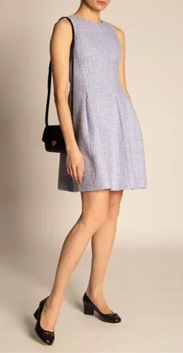 Emporio Armani Sleeveless Tweed Dress Blue Womens Size IT 44 US 8