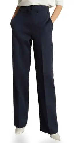 Reiss Otis Button Yoke Trousers in Navy