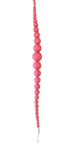 Vintage 50s Bubblegum Pink Graduated Bead Necklace . 18