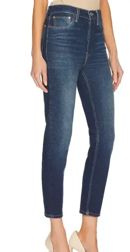 RE/DONE Originals 90's High Rise Ankle Crop Jeans Size 29 Deep Sapphire  NWT